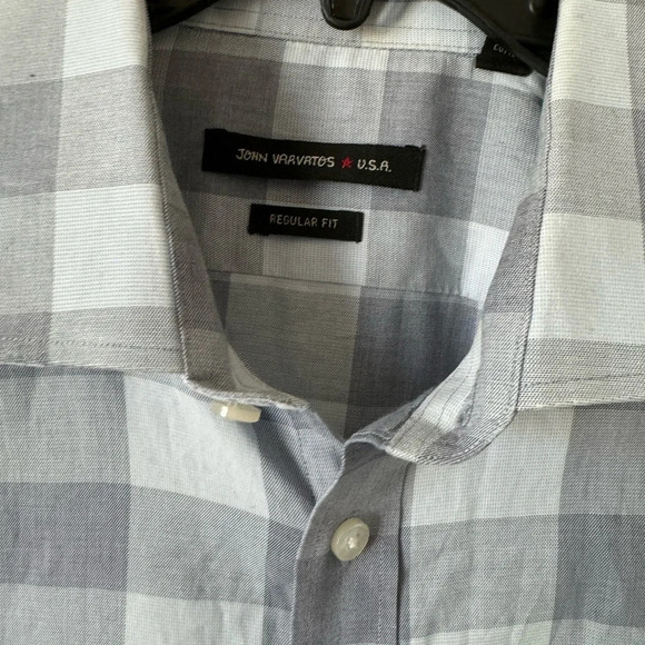 John Varvatos Gray Plaid Button Up - Picture 2 of 7